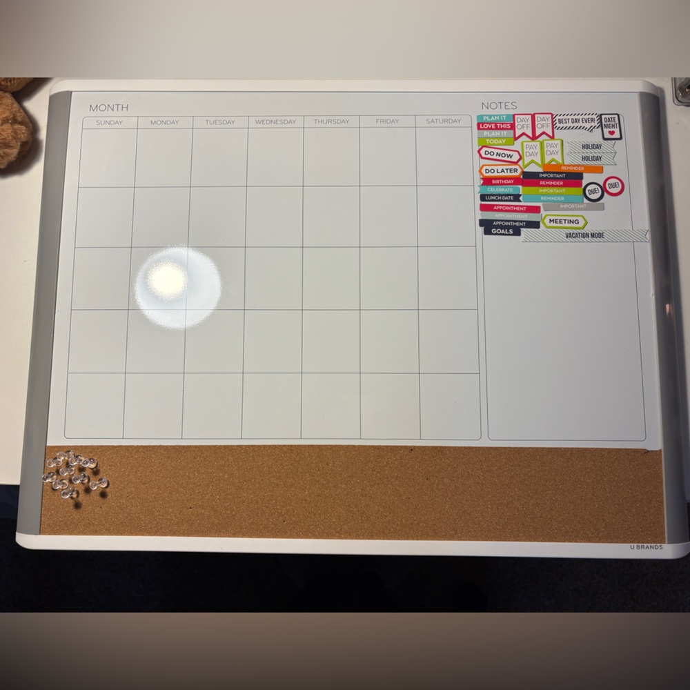 Target White and Brown Home Office Calendar